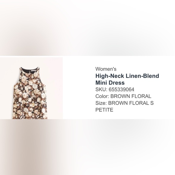 Abercrombie High-neck Linen-blend Mini Dress - Picture 3 of 3